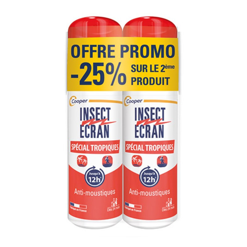 Insect Ecran Répulsif Peau Spécial Tropiques lot de 2x75 ml