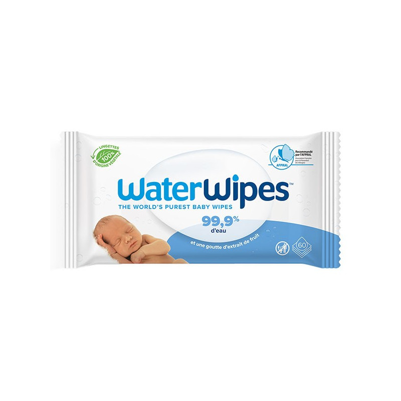 WaterWipes Lingettes Pures 60 lingettes