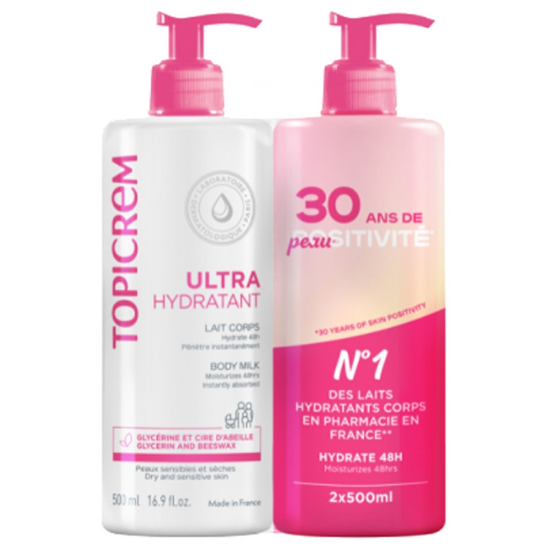 TOPICREM ULTRA HYDRATANT CORPS LOT DE 2*500ML