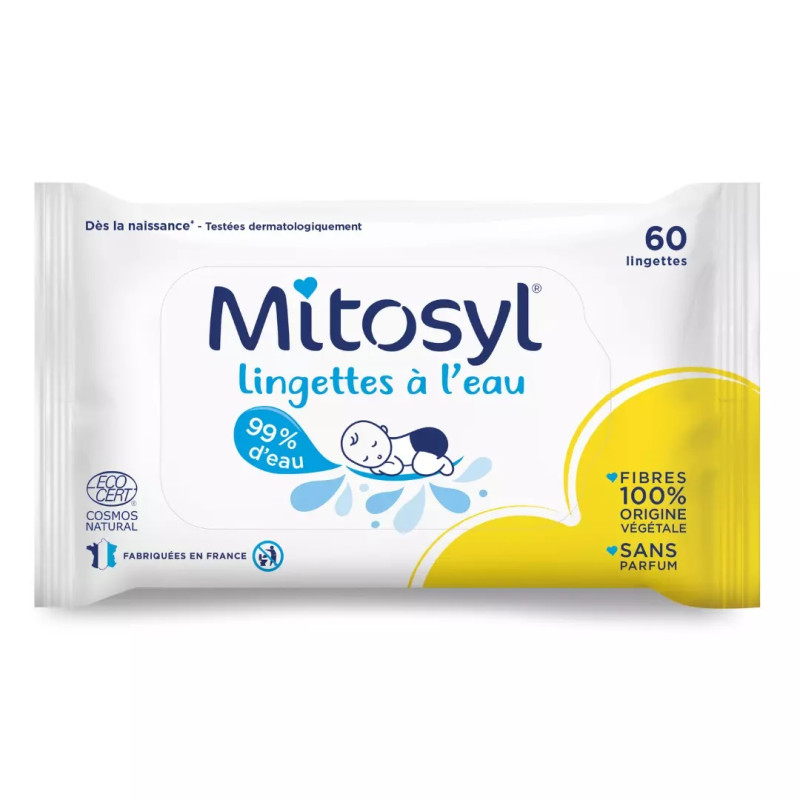 Mitosyl lingettes à l'eau 60 lingettes