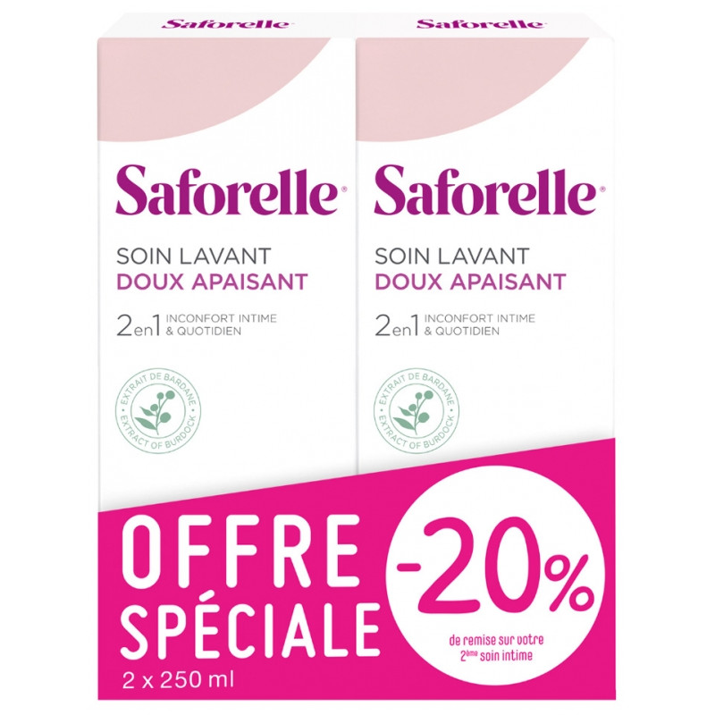 Saforelle soin lavant doux 250ml x2