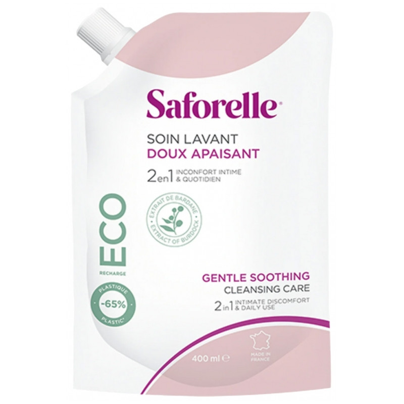 Saforelle sol soin lavant doux éco recharge 400ml