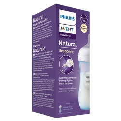 AVENT BIBERON NATURAL RESPONSE 260ML BLEU