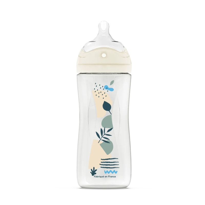 Dodie Biberon Anti-Colique Débit 2 - Bleu - 6 mois et plus, 330ml