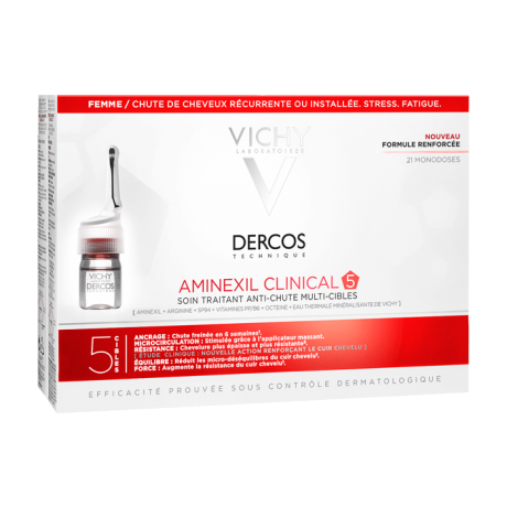 VICHY Dercos Aminexil - Clinical 5 femme, 21x6ml VICHY Dercos Aminexil - Clinical 5 femme, 21x6ml