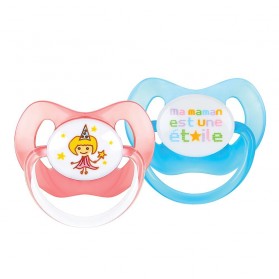 DODIE 2 Sucette Physiologique +18 mois FILLE MAMAN/PRINCESSE P51