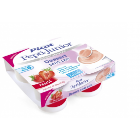 PICOT Pepti-junior Dessert sans lait dès 6 mois 4x100g FRAISE