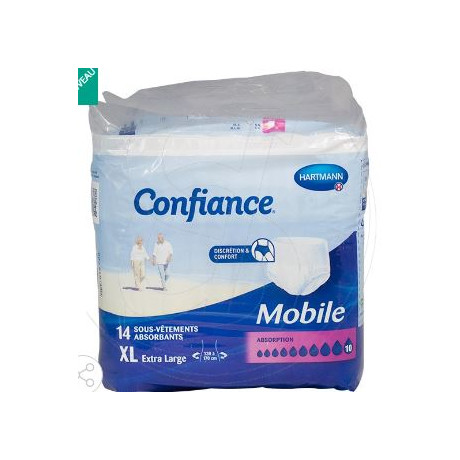 Hartmann Confiance Mobile Absorption 10 Gouttes Taille XL 14 sous-vêtements Hartmann Confiance Mobile Absorption 10 Gouttes Taille XL 14 sous-vêtements