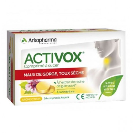 Arkopharma activox maux de gorge toux sèche 24 comprimés Arkopharma activox maux de gorge toux sèche 24 comprimés